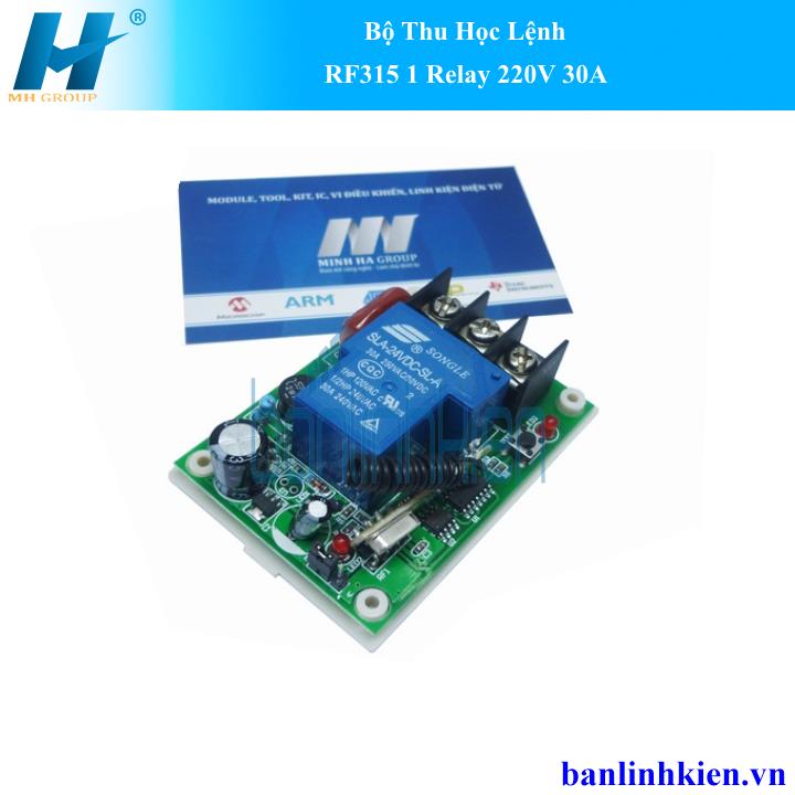 Bộ Thu Học Lệnh RF315 1 Relay 220V 30A