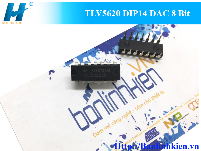 TLV5620 DIP14 DAC 8 Bit