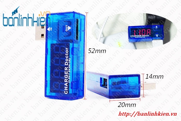 Module Hiển Thị Dòng Sạc USB