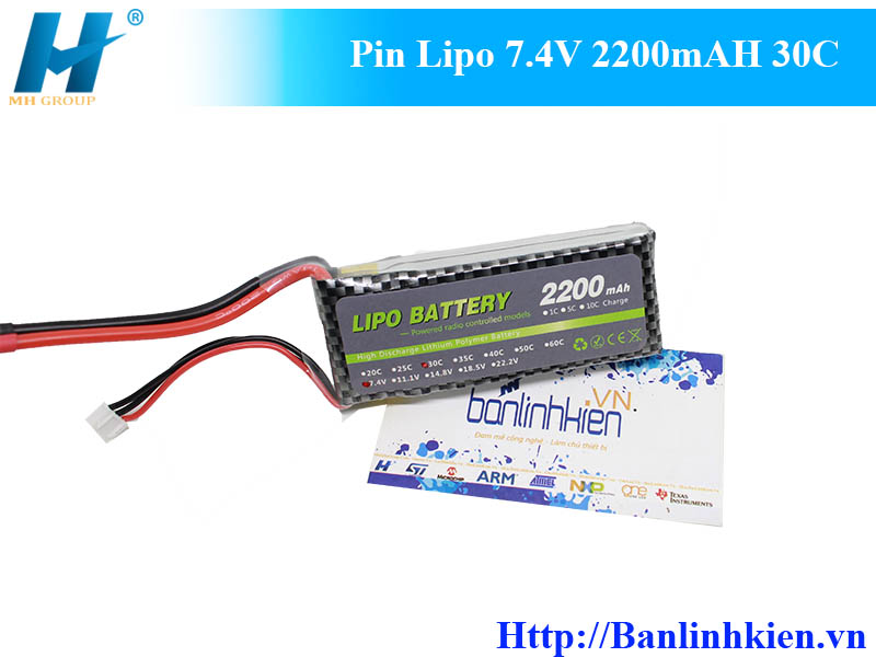 Pin Lipo 7.4V 2200mAH 30C