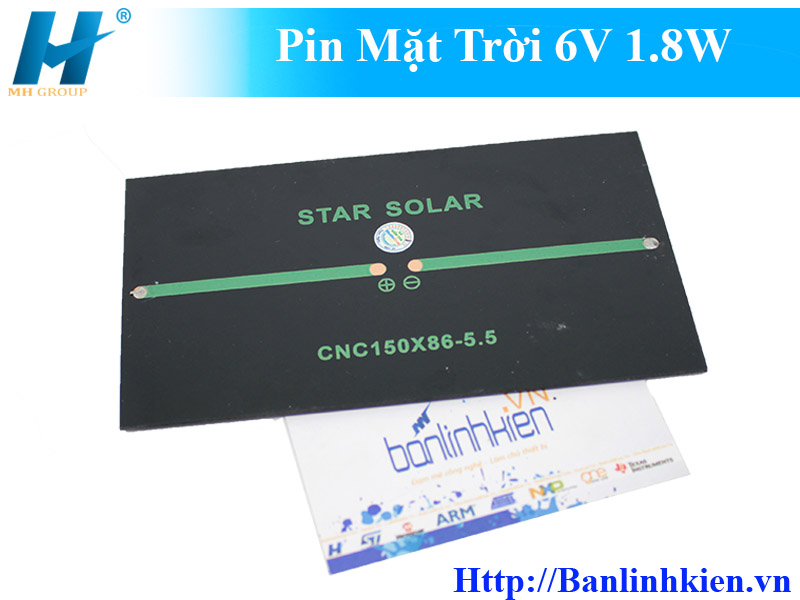 Pin Mặt Trời 6V 1.8W