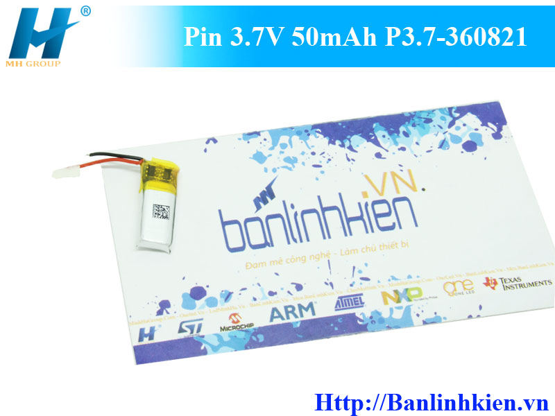 Pin 3.7V 50mAh P3.7-360821