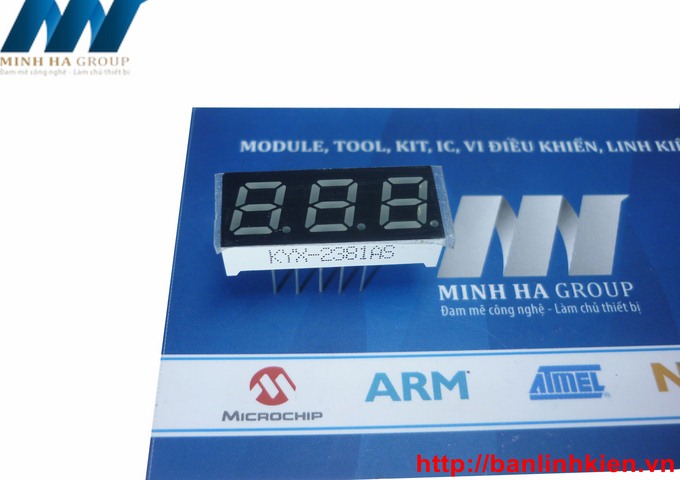 Led 7 0.28 3 Số Katot ( Màu Đỏ)