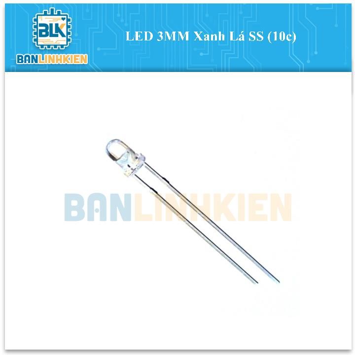 LED 3MM Xanh Lá SS (10c)