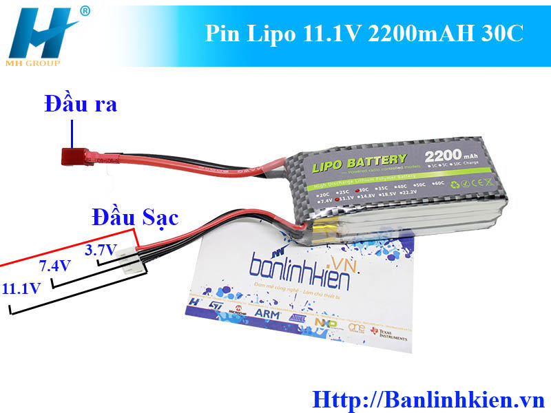 Pin Lipo 11.1V 2200mAH 30C