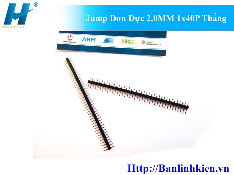 Jump Đơn Đực 2.0MM 1x40P Thẳng