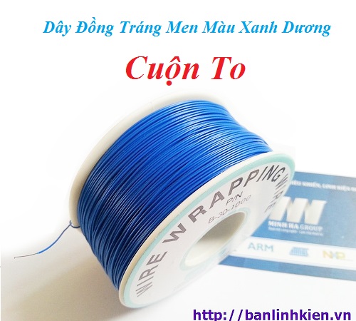 Dây Đồng Tráng Men Màu Xanh Dương (Cuộn To)