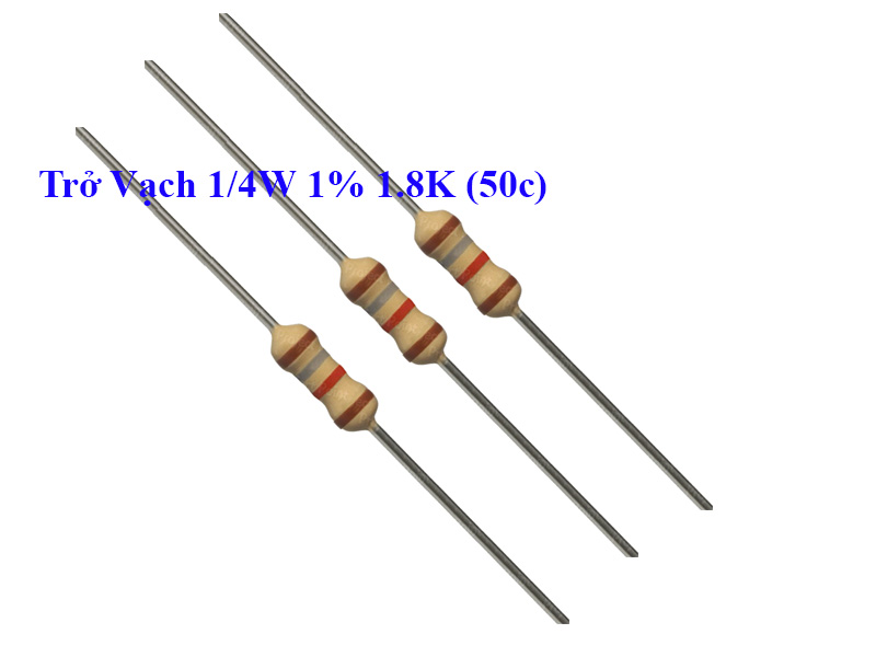 Trở Vạch 1/4W 1% 1.8K (50c)