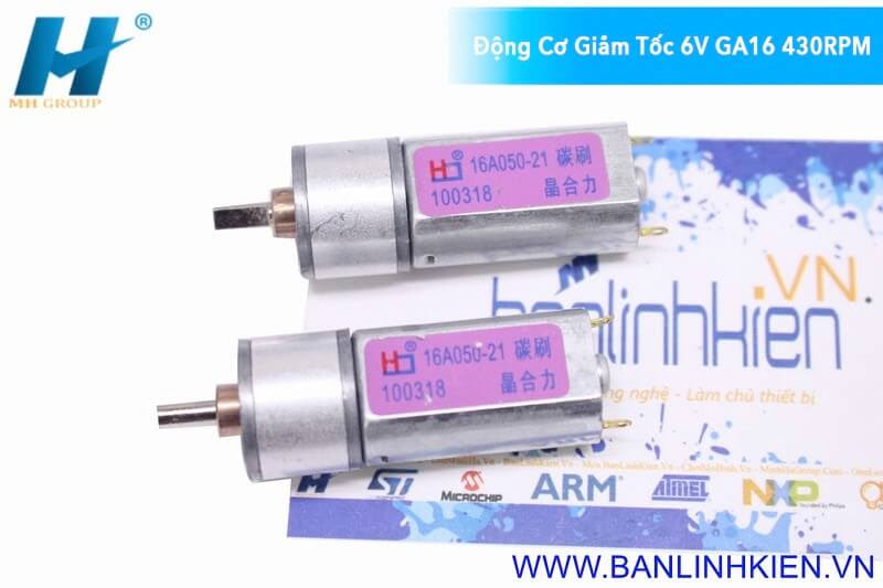 Động Cơ Giảm Tốc 6V GA16 430RPM