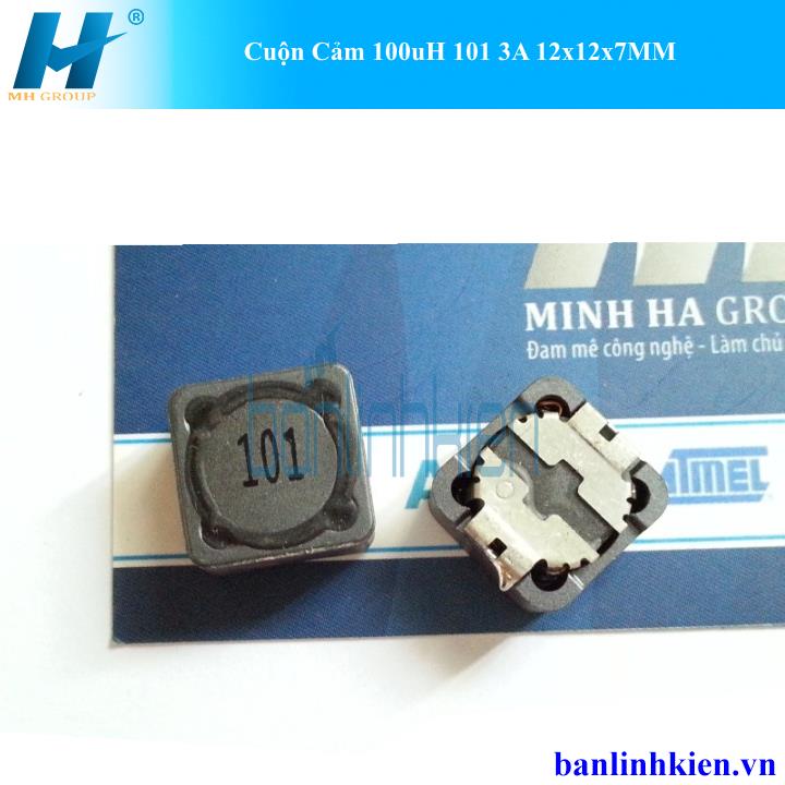 Cuộn Cảm 100uH 3A 12x12x7mm (101)