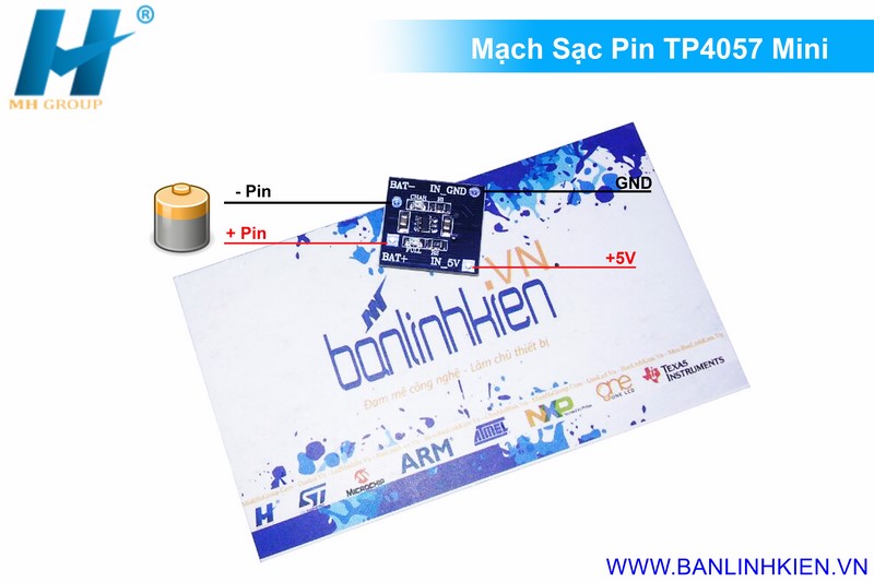 Mạch Sạc Pin TP4057 Mini