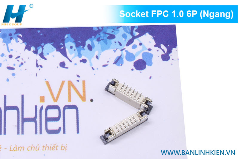 Socket FPC 1.0 6P (Ngang)