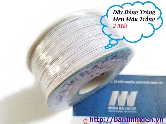 Dây Đồng Tráng Men Màu Trắng 2M