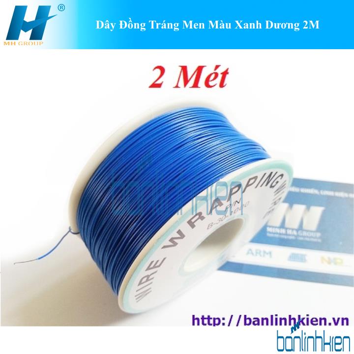 Dây Đồng Tráng Men Màu Xanh Dương 2M