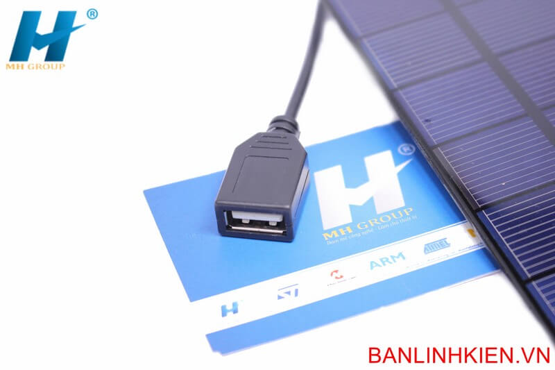 Pin Mặt Trời 6V 2W Tích Hợp Cổng USB