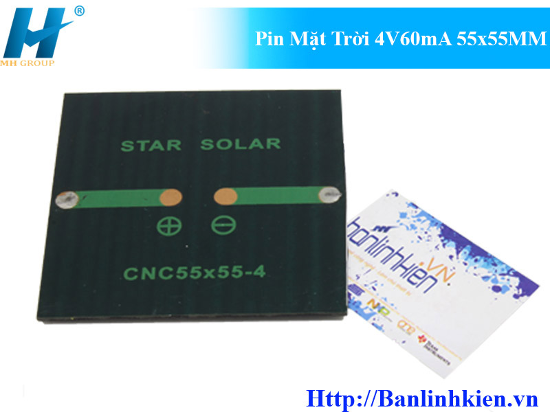 Pin Mặt Trời 4V60mA 55x55MM