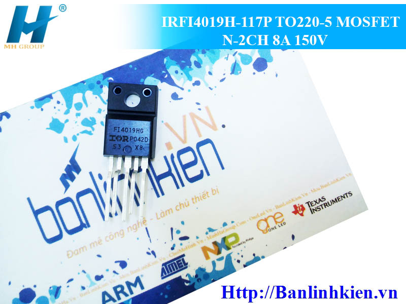 IRFI4019H-117P TO220-5 MOSFET N-2CH 8A 150V