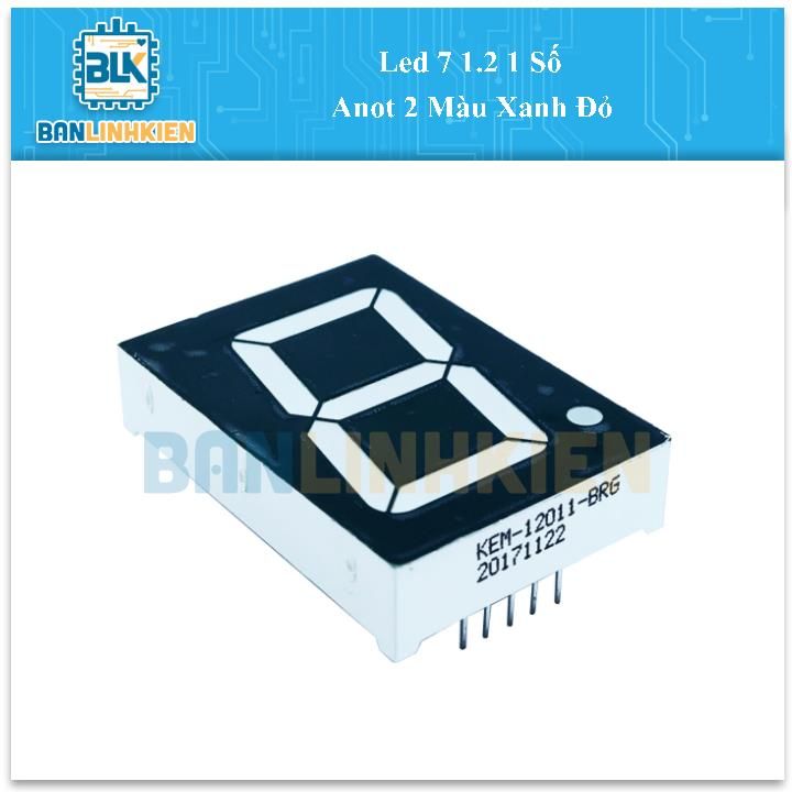 Led 7 1.2 1 Số Anot 2 Màu Xanh Đỏ