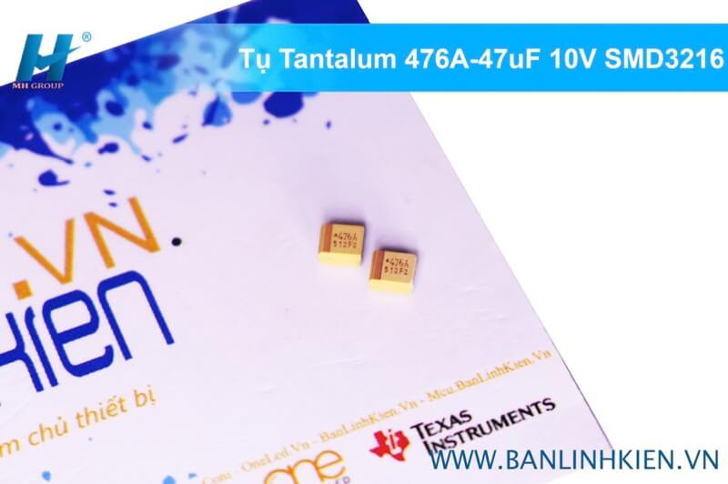 Tụ Tantalum 476A-47uF 10V SMD3216