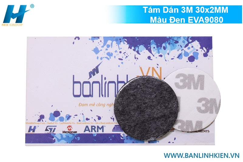 Tấm Dán 3M 30x2MM Màu Đen EVA9080