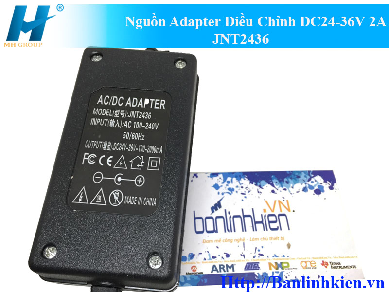 Nguồn Adapter Điều Chỉnh DC24-36V 2A JNT2436