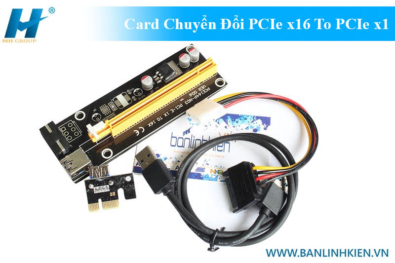 Card Chuyển Đổi PCIe x16 To PCIe x1