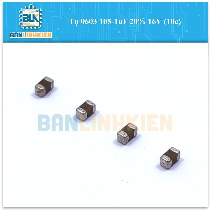 Tụ 0603 105-1uF 20% 16V (10c)