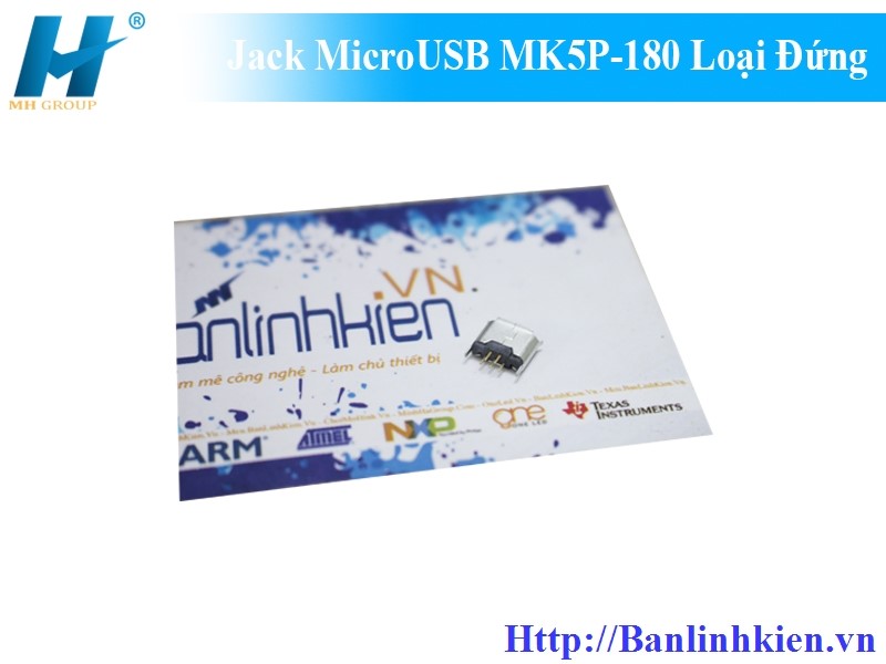 Jack MicroUSB MK5P-180 Loại Đứng