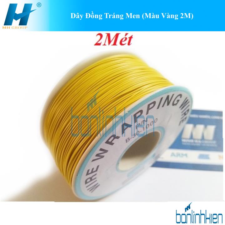 Dây Đồng Tráng Men Màu Vàng 2m