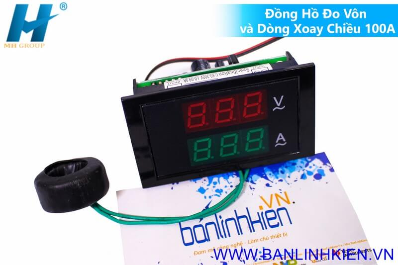 Đồng Hồ Đo Vôn và Dòng Xoay Chiều 100A 300V