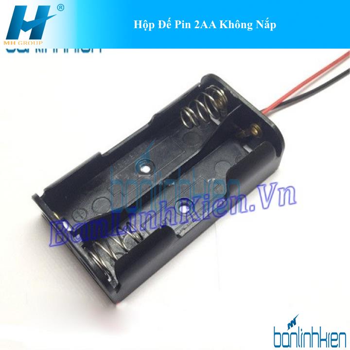 Hộp Đế Pin 2AA Không Nắp