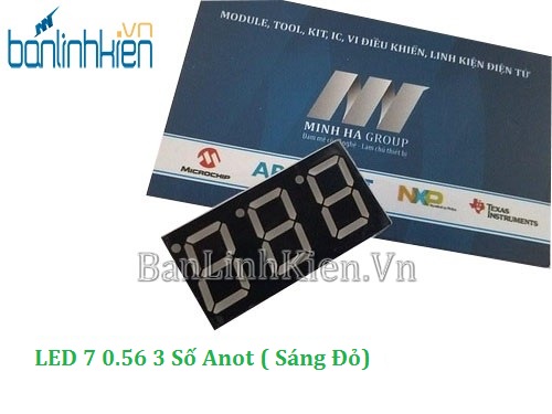 Led 7 0.56 3 Số Anot (Sáng Đỏ)