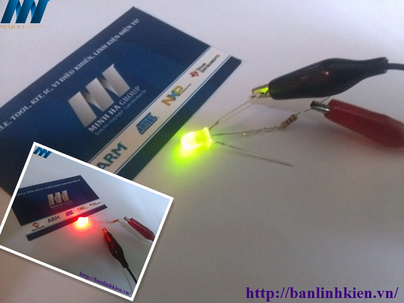 Led 5MM 2 Mầu Katot Xanh Đỏ (10c)