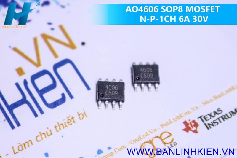 AO4606 SOP8 MOSFET N-P-2CH 6A 30V
