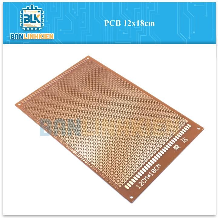 PCB Đục Lỗ 12x18Cm 1 Lớp (Phíp Gỗ Nâu)