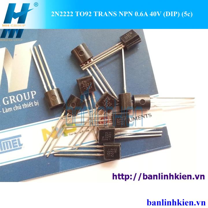 2N2222 TO92 TRANS NPN 0.6A 40V (DIP) (5c)
