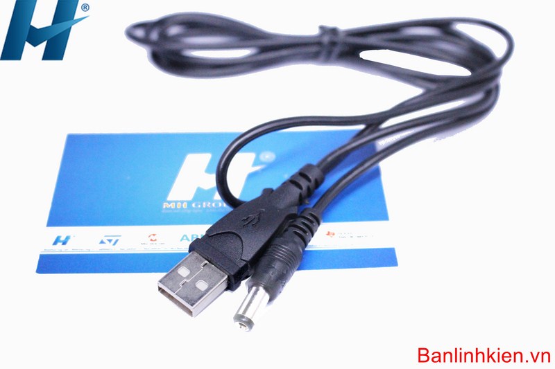 Dây USB A-DC5.5x2.1MM Dài 1M