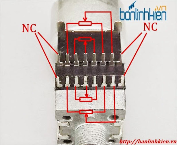 Động Cơ Gắn Triết Áp 20K DC-TA20K