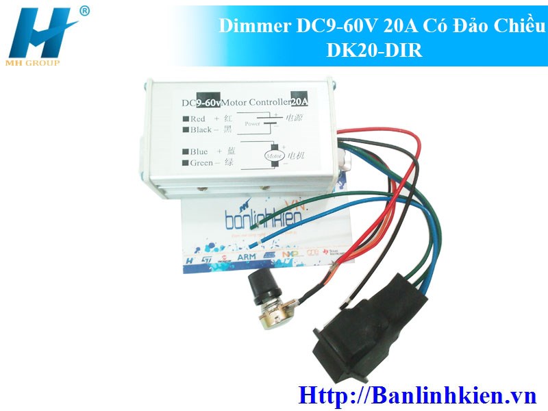 Dimmer DC9-60V 20A Có Đảo Chiều DK20-DIR