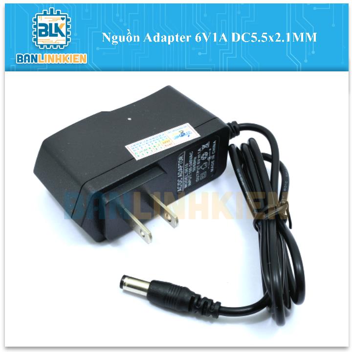 Nguồn Adapter 6V1A DC5.5x2.1MM