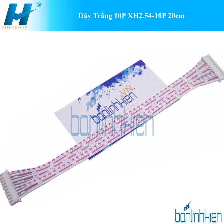 Dây Trắng 10P XH2.54-10P 20Cm