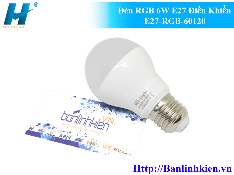 Đèn RGB 6W E27 Điều Khiển E27-RGB-60120