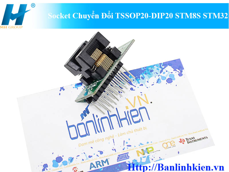 Socket Chuyển Đổi TSSOP20-DIP20 STM8S STM32