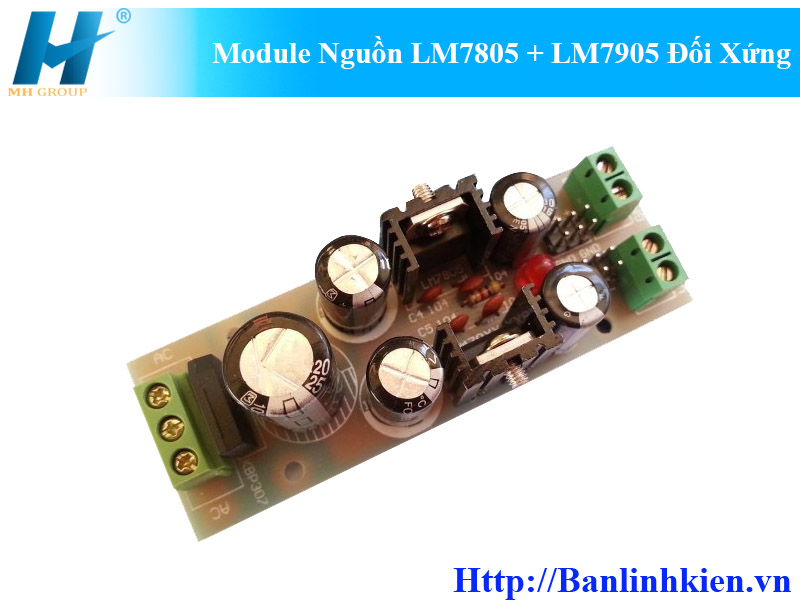 Module Nguồn LM7805 + LM7905 Đối Xứng