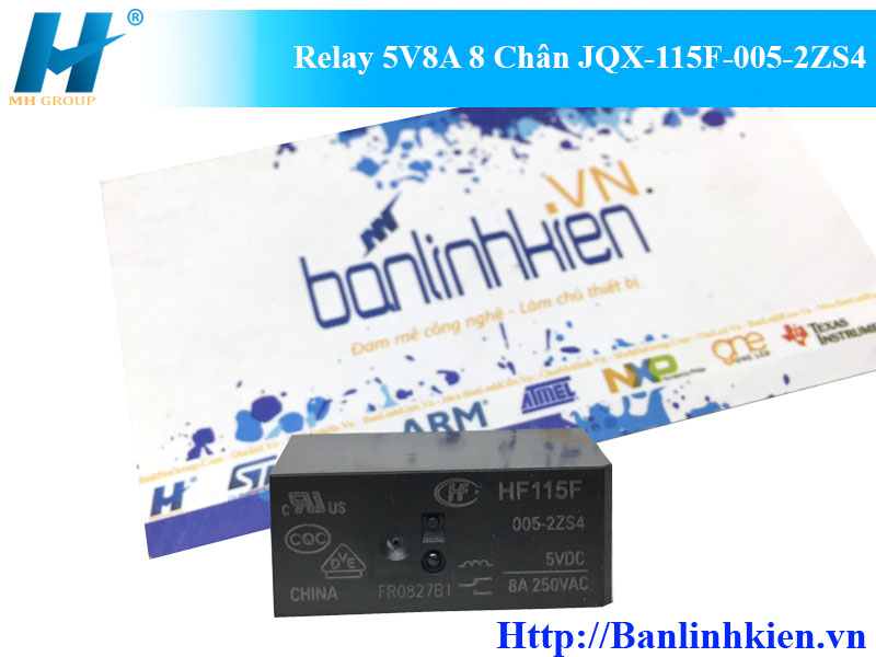 Relay 5V8A 8 Chân JQX-115F-005-2ZS4