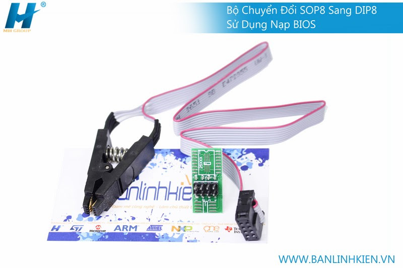 Bộ Chuyển Đổi SOP8 Sang DIP8 Sử Dụng Nạp BIOS