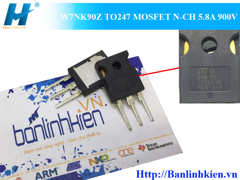 W7NK90Z TO247 MOSFET N-CH 5.8A 900V