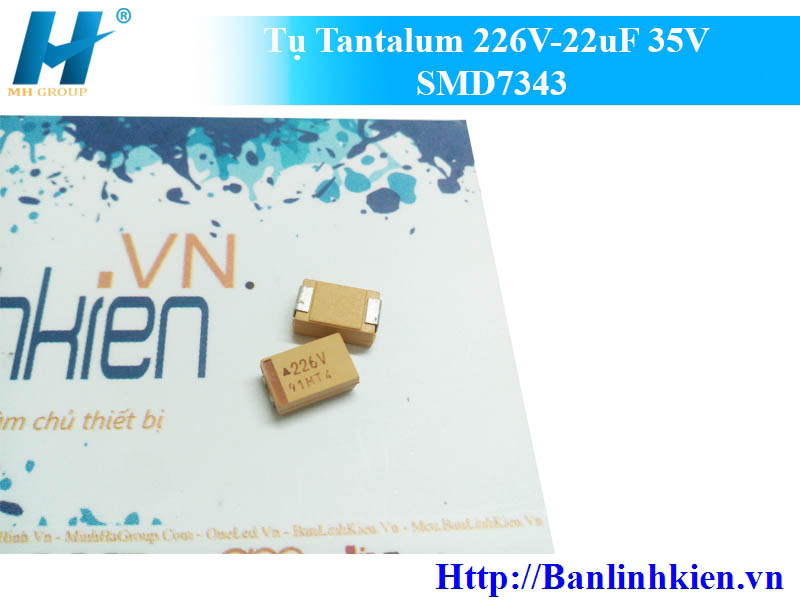 Tụ Tantalum 226V-22uF 35V SMD7343