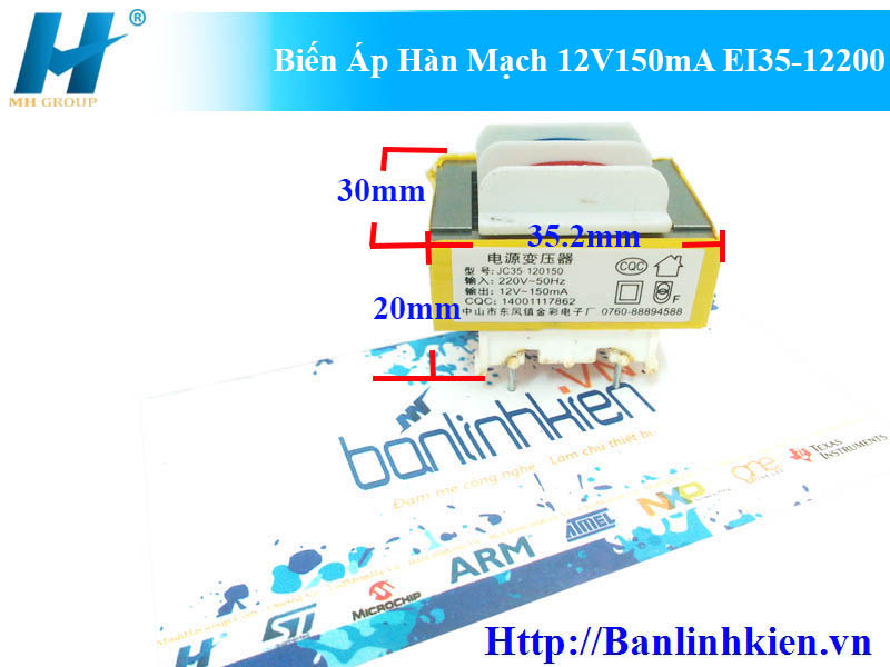 Biến Áp Hàn Mạch 12V150mA EI35-12150