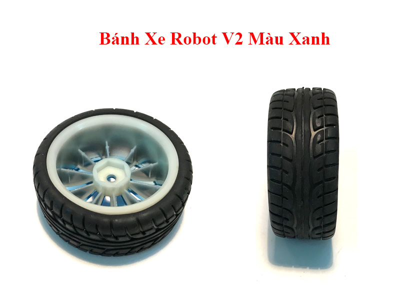 Bánh Xe Robot V2 Màu Xanh